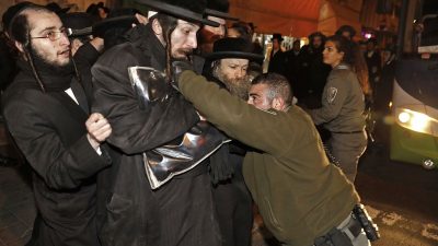 Gewaltsame Proteste von ultraorthodoxen Juden in Israel gegen Wehrdienst