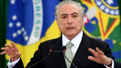 Korruption in Brasilien: Zustimmungsrate für Präsidenten Temer sinkt auf 10,3 Prozent