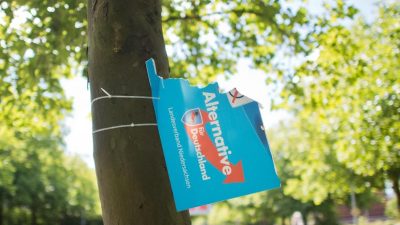 Wahlkampf in Leipzig: AfD-Plakate abgerissen, Täter von Bürgern gestellt – „Schwarz gekleidete Vermummte“ auf Plakat-Tour