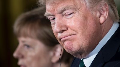 Trump und Merkel: Freundlich frostig über Handelsbeziehung und NATO