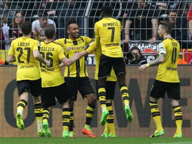 Torjäger Pierre-Emerick Aubameyang traf doppelt für Dortmund gegen Leverkusen. Foto: Friso Gentsch/dpa