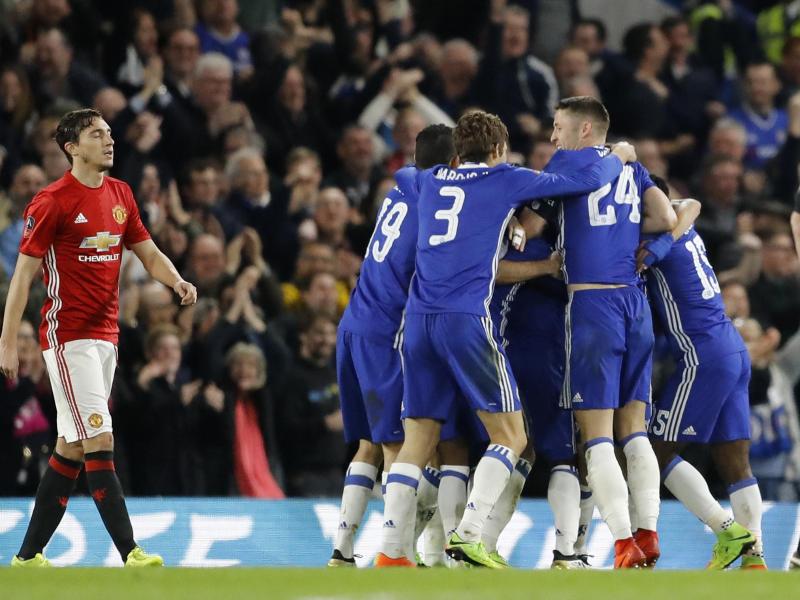 FC Chelsea nach 1:0 gegen Manchester United im Halbfinale