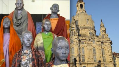 Dresden: Flüchtlingsboot mit Bronzeskulpturen soll vor Frauenkirche kommen