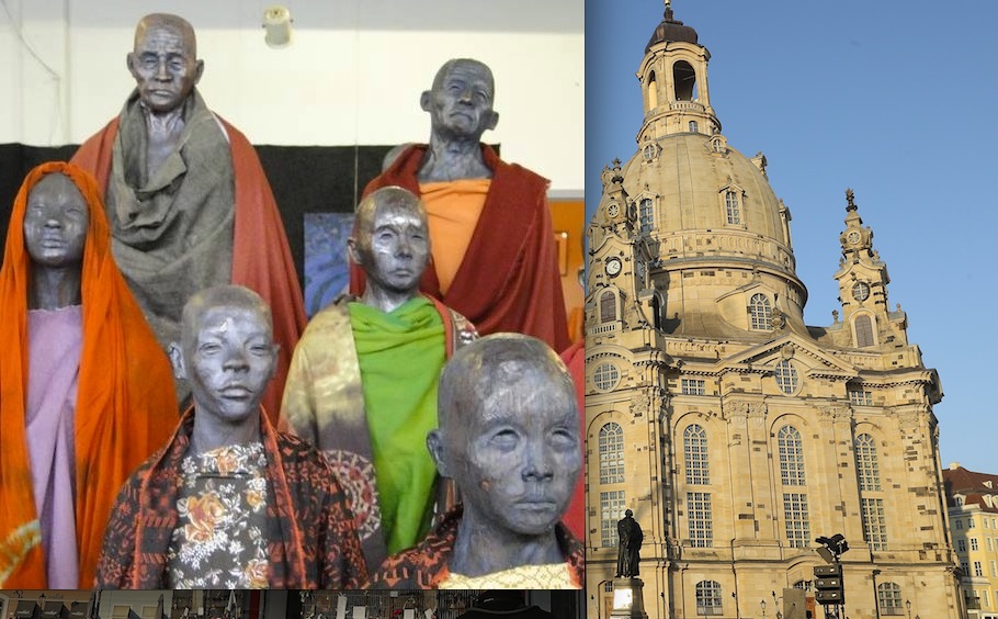 Dresden: Flüchtlingsboot mit Bronzeskulpturen soll vor Frauenkirche kommen