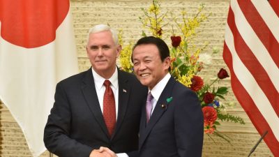 US-Vizepräsident Pence legt Bekenntnis zur Militärallianz mit Japan ab