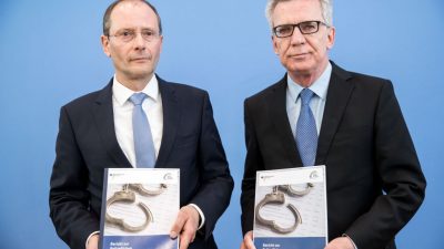 De Maizière besorgt: Mehr politisch motivierte Straftaten – vor allem Ausländerkriminalität – Linke Straftaten laut Statistik gesunken