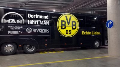 Explosion am BVB-Bus vor Champions-League-Spiel