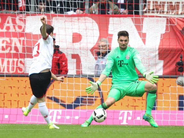 Bojan Krkic schoss die Mainzer in München bereits in der 3. Minute in Führung. Foto: Fabian Sommer/dpa