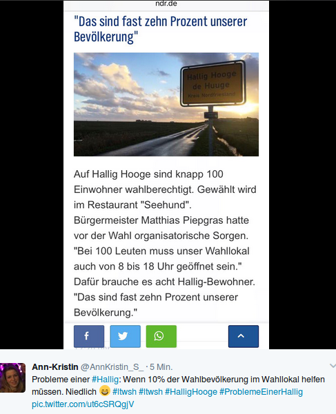 Wahlprobleme in SWH. Foto: screenshot/twitter