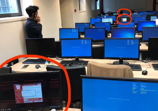 Ein Bild aus Italien, wo ebenfalls Computer einer Universität betroffen sind. Foto: Screenshot/zerohedge.com