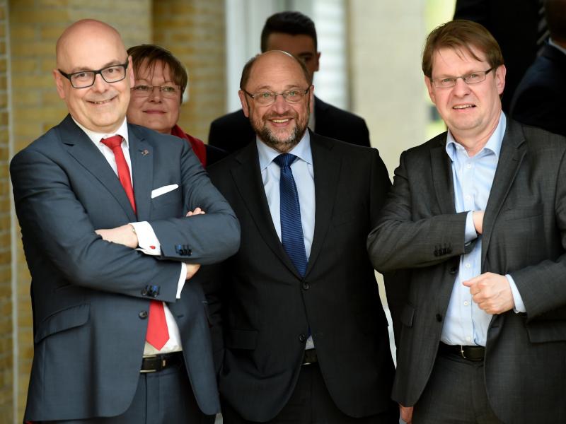 Landtagswahlen in Schleswig-Holstein: Nord-SPD geht mit Parteichef Schulz in Wahlkampfendspurt