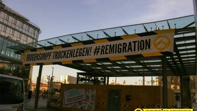 Dresden: Identitäre Bewegung demonstriert gegen „Drogensumpf“ am Hauptbahnhof