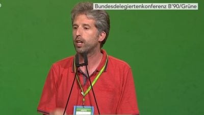 VIDEO: Tübingens OB Palmer erklärt auf Grünen-Parteitag, warum er nicht „die Fresse halten“ wird