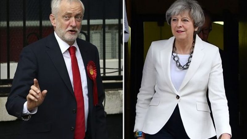 Britische Parlamentswahl Nachwahlbefragung: May liegt mit Konservativen vorne – Aber absolute Mehrheit verloren