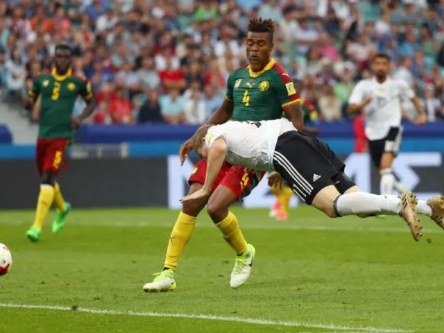 Timo Werner erhöht per Flugkopfball auf 2:0. Foto: Christian Charisius/dpa