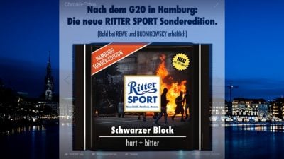 Die neue „Ritter Sport“ Sonderaktion: Das Netz spottet über linksextremen „Schwarzen Block“