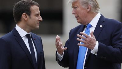 Macron empfängt US-Präsident Trump zu Beratungen in Paris