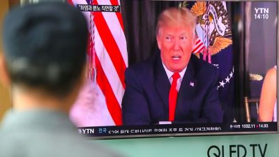 Trump warnt Nordkorea vor „Feuer und Wut“ – und hofft auf Twitter, nie Atomwaffen zu brauchen