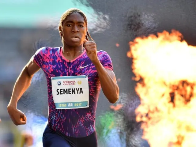 Die Südafrikanerin Caster Semenya hat beim ISTAF in&nbsp;Berlin eine Weltbestzeit über 600-Meter aufgestellt. Foto: Hendrik Schmidt/dpa