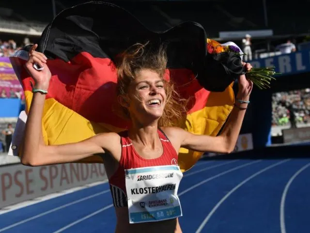 Konstanze Klosterhalfen hat beim ISTAF in Berlin das 1500-Meter-Rennen der Frauen gewonnen. Foto: Hendrik Schmidt/dpa
