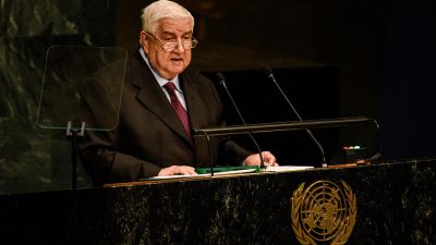 Ein „Sieg in greifbarer Nähe“: Syrischer Außenminister zeigt sich vor UN-Vollversammlung siegessicher