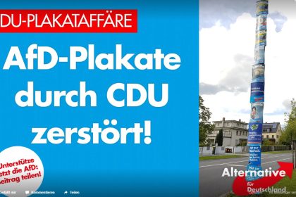 Lahnstein: CDU fordert Unterlassungserklärung von AfD – Es wurden keine Plakate “zerstört”