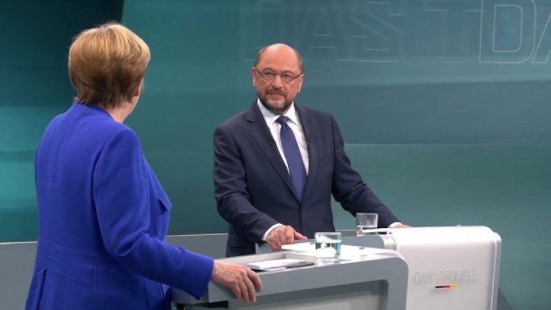 Kanzlerin Merkel begründet Absage an zweites TV-Duell mit Wahlsystem