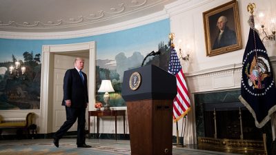 US-Präsident Trump fordert Neuverhandlung von Iran-Deal und verhängt Sanktionen