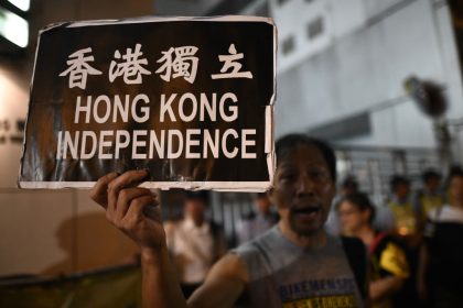 Hongkongs Demokratiebewegung protestiert am chinesischen Nationalfeiertag