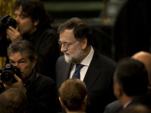 Spaniens Ministerpräsident Mariano Rajoy am Mittwoch im Parlament in Madrid. Eine Abspaltung Kataloniens kommt für ihn nicht in Frage. Foto: Francisco Seco/dpa