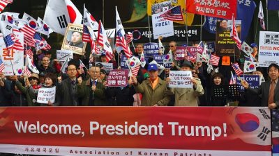 US-Präsident Trump beginnt ersten Besuch in Südkorea