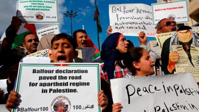 Balfour-Erklärung hat „zu Enteignung und Verfolgung“ geführt: Palästinenser protestieren am 100. Jahrestag