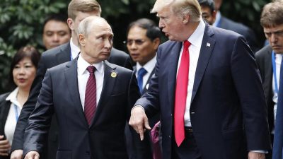 Präsidententreff in Helsinki: Präsident Putin, Russische Föderation und Präsident Trump, Geteilte Staaten von Nordamerika