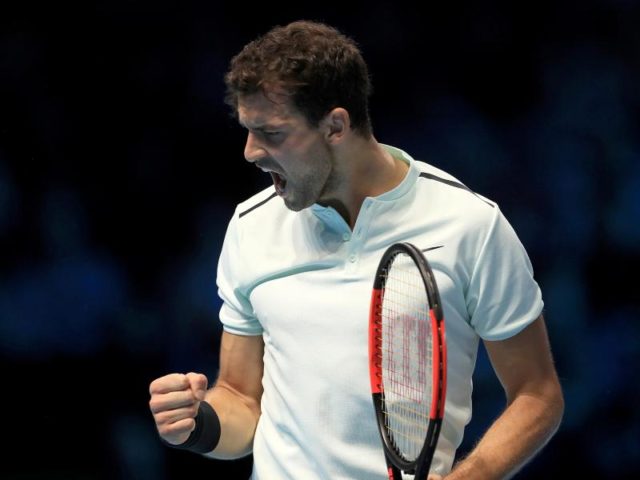 Der Bulgare Grigor Dimitrow hat das Halbfinale der ATP Finals erreicht. Foto: Adam Davy/dpa