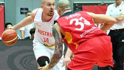 Deutscher Basketballer gewinnen gegen Österreich