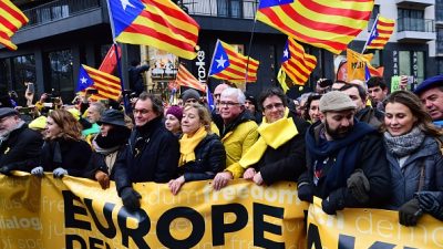 „Europa, wach auf!“: Zehntausende Katalanen demonstrieren in Brüssel für Unabhängigkeit