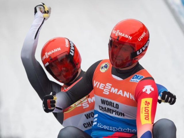 Toni Eggert und Sascha Benecken siegten auch in Altenberg. Foto: Sebastian Kahnert/dpa