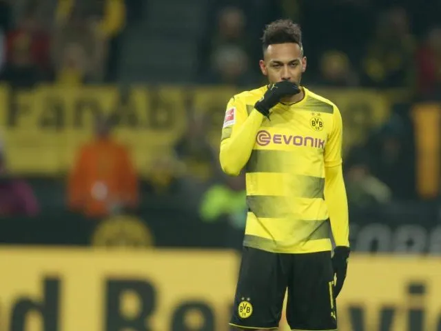 Ist die Enttäuschung ins Gesicht geschrieben: Dortmunds Pierre-Emerick Aubameyang. Foto: Ina Fassbender/dpa