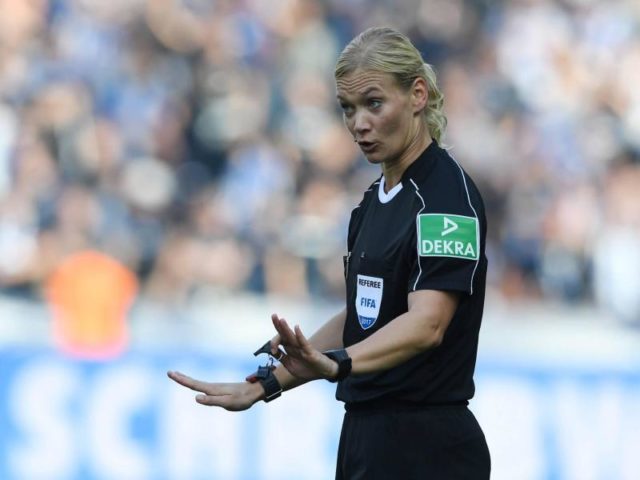 Bibiana Steinhaus wird die erste Schiedsrichterin in der Fußball-Bundesliga. Foto: Soeren Stache/dpa