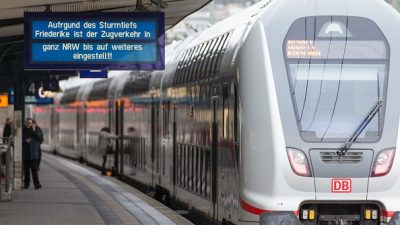Fernverkehr der Bahn nach Wintersturm „Friederike“ wieder angelaufen