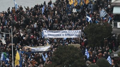 Thessaloniki: 90.000 Griechen demonstrieren in Namensstreit mit Mazedonien