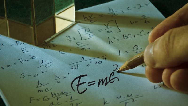Die wohl berühmteste Formel des Physikers Albert Einstein