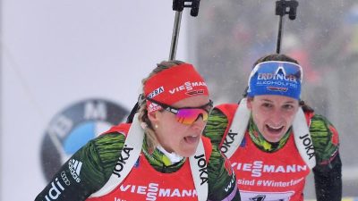 Deutsche Biathletinnen mit Staffel in Oberhof Zweite