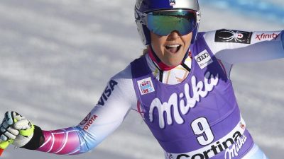 Ski-Star Vonn gewinnt zweite Abfahrt in Cortina