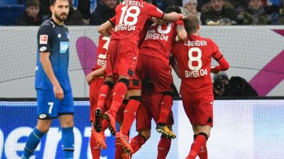 Leverkusen gewinnt 4:1 bei Hoffenheim