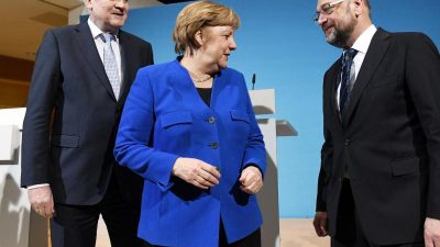 Merkel, Schulz und Seehofer beraten über GroKo
