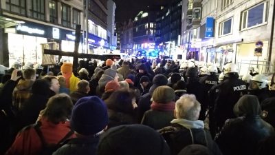 Hamburger Anti-Merkel-Demo von Antifa-Krawallen begleitet + Live-Video