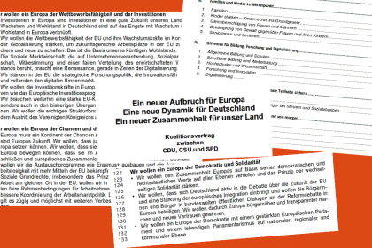 Koalitionsvertrag: Der vollständige Text