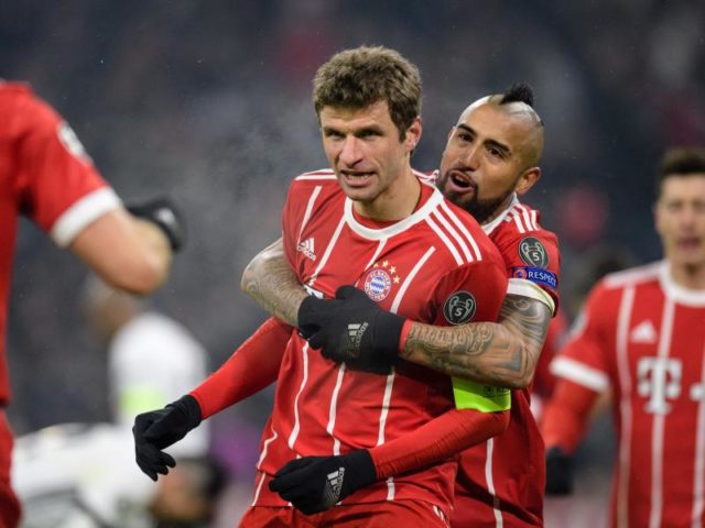Erneut war es Thomas Müller, der für die Bayern das 3:0 schoss. Foto: Matthias Balk/dpa