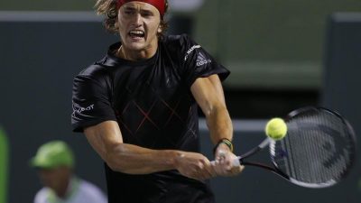 Zverev erreicht Achtelfinale beim Tennis-Turnier Miami
